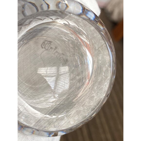 Waterford Alana Flat Tumblers 12 oz 4.5" H Set of 4 Vintage Signed - Picture 7 of 8